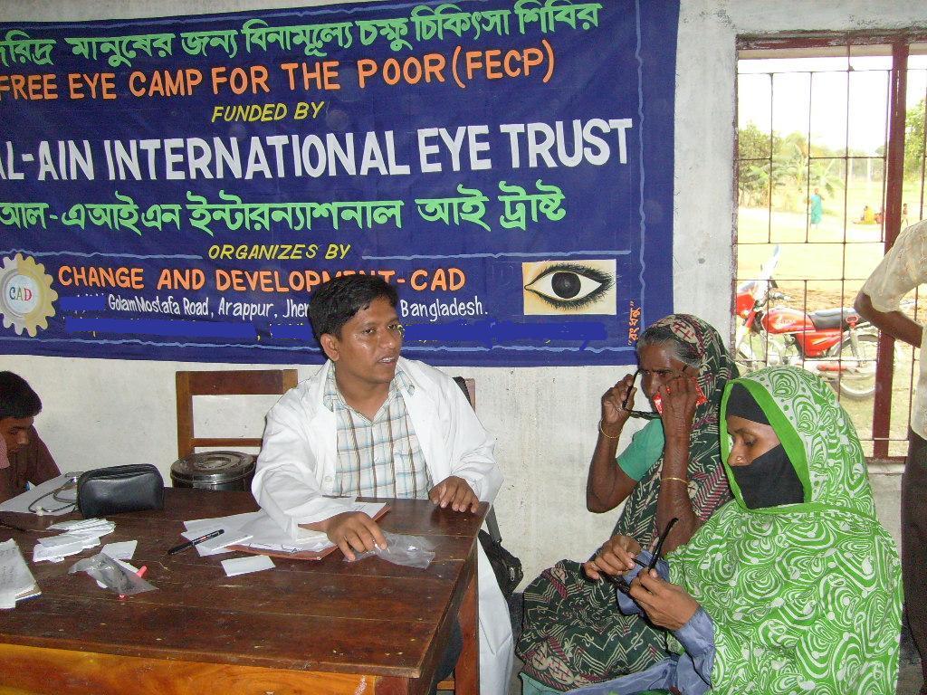 Al-Ain & Change and Development (CAD) organised number of Free Eye Camp in poor suburb of Bangladesh.